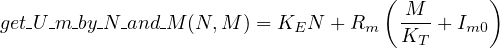                                     (         )
get-U-m-by N-and M (N, M ) = K N + R   M--+ I
                            E     m   KT    m0
